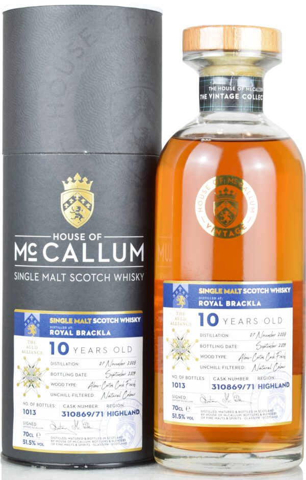 Royal Brackla 2008, Aloxe Corton Cask Finish, House of McCallum, 51,5 %