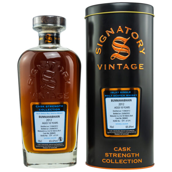 Bunnahabhain 2012, Signatory, 65,6 %, 1st fill sherry butt