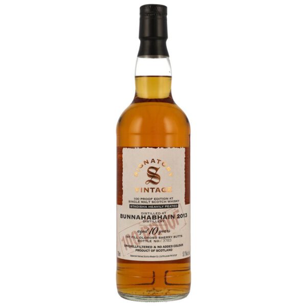 Bunnahabhain (Staoisha) 2013, 1st fill oloroso sherry, 10 y.o., 57,1 %, 100 proof edition #7