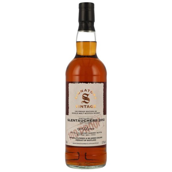 Glentauchers 2012, 1st fill oloroso sherry, 11 y.o., 57,1 %, 100 proof edition #8